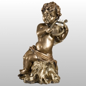 ANIOŁEK Z HARFĄ 42CM ZŁOTY (914)