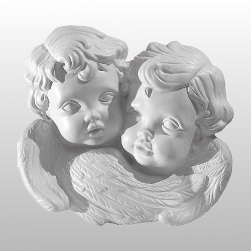 ANIOŁKI PŁASKORZEŹBA 30x20CM BIAŁY (935)