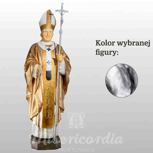 FIGURA OJCA ŚW. JANA PAWŁA II 180CM SREBRNY (625)
