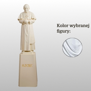FIGURA OJCA ŚW. JANA PAWŁA II na postumencie 195CM BIAŁY (630)