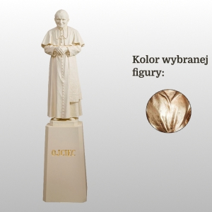 FIGURA OJCA ŚW. JANA PAWŁA II na postumencie 195CM WŁOSKIE ZŁOTO (630)