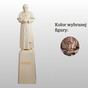 FIGURA OJCA ŚW. JANA PAWŁA II na postumencie 195CM IMITACJA BRĄZU (630)