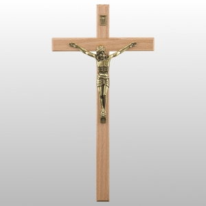 KRZYŻ WISZĄCY DREWNO KOLOR NATURALNY 27CM