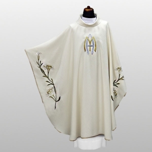 ORNAT MARYJNY KREMOWY LILIE (2-334B)