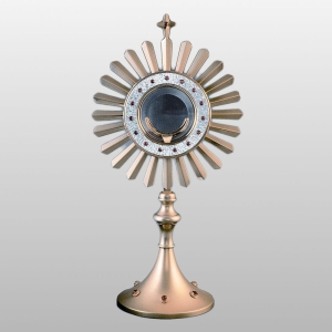 MONSTRANCJA Z KAMIENIAMI h - 46 cm, Ø tarczy 24 cm, (51546)
