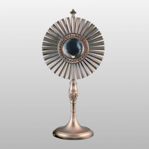 MONSTRANCJA Z KAMIENIAMI h - 56 cm, Ø tarczy 27 cm, (51547)