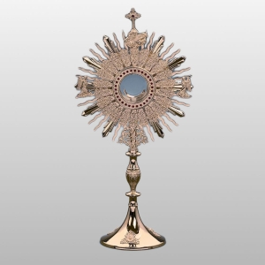 MONSTRANCJA Z KAMIENIAMI h - 73 cm, Ø tarczy 36 cm, (51553)