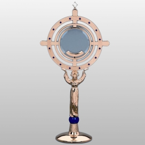 MONSTRANCJA NA DUŻĄ HOSTIĘ h - 68 cm, Ø luny 16 cm, (51557)