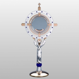 MONSTRANCJA NA DUŻĄ HOSTIĘ h - 68 cm, Ø luny 16 cm, (51558)