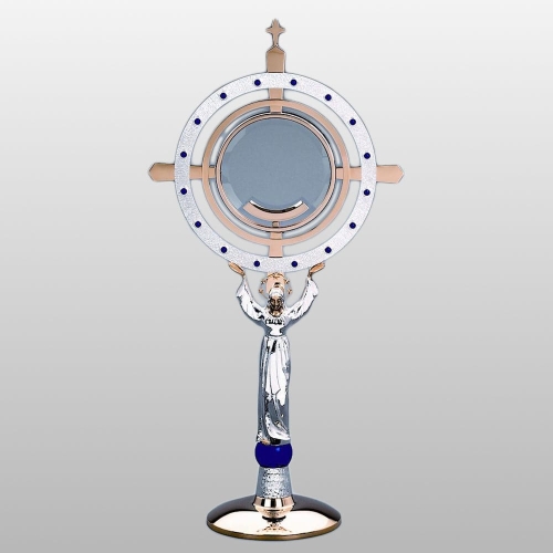 MONSTRANCJA NA DUŻĄ HOSTIĘ h - 68 cm, O luny 16 cm, (51558)
