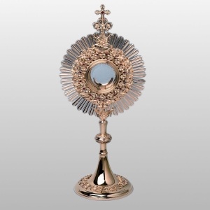 MONSTRANCJA Z KAMIENIAMI h - 63 cm, Ø tarczy 29 cm, (51561)