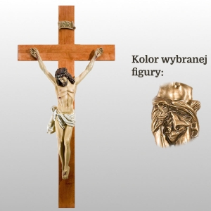 KORPUS CHRYSTUSA 80 CM ZŁOTY NA KRZYŻU 125 x 60 CM (176)