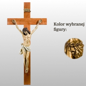 KORPUS CHRYSTUSA 80 CM WŁOSKIE ZŁOTO NA KRZYŻU 125 x 60 CM (176)