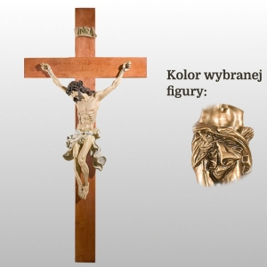 KORPUS CHRYSTUSA 70 CM ZŁOTY NA KRZYŻU 125 x 60 CM (177)