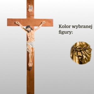 KORPUS CHRYSTUSA 65 CM WŁOSKIE ZŁOTO NA KRZYŻU 125 x 60 CM (178)
