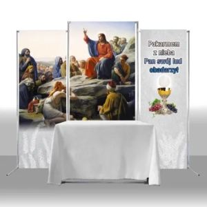 OŁTARZ PRZENOŚNY - BOŻE CIAŁO - "POKLARMEM Z NIEBA..."  +STÓŁ+GRAFIKA+POKROWIEC (KPL.)