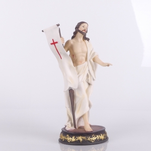 FIGURKA JEZUS ZMARTWYCHWSTAŁY, BIAŁE SZATY 28 CM