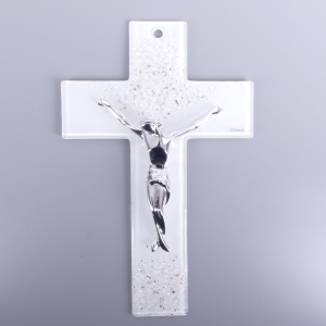 Krzyż ze szkła Murano 25 cm