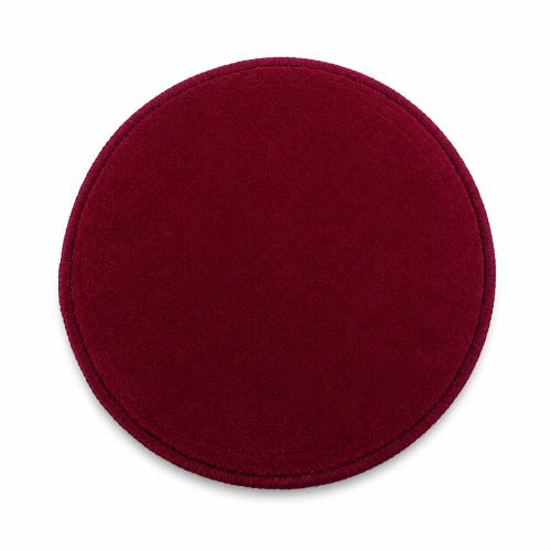 PODUSZKA POD DZWONKI, OKRĄGŁA ?30cm, WELUR GŁADKI BORDO