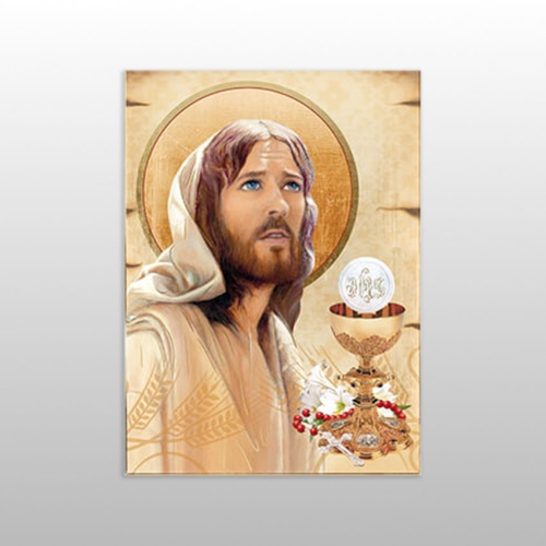 IKONA JEZUS CHRYSTUS - PAM.I KOMUNII - ŚREDNIA 17x23