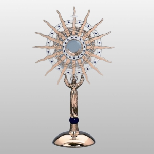 MONSTRANCJA Z KAMIENIAMI h - 74 cm, Ø tarczy 44 cm, (8532)