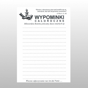 WYPOMINKI CAŁOROCZNE A5 100szt .