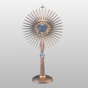 MONSTRANCJA Z KAMIENIAMI h - 66 cm, Ø tarczy 35 cm, (928)