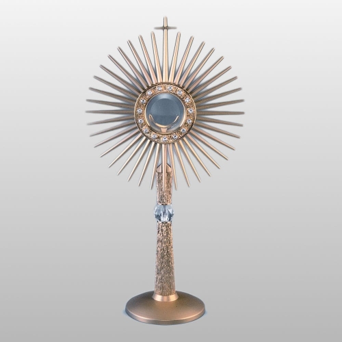 MONSTRANCJA Z KAMIENIAMI h - 66 cm, O tarczy 35 cm, (928)