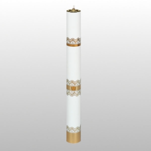 ŚWIECA NA OLEJ 60cm -biała wkł.reg
