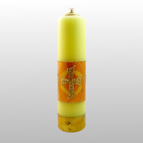 ŚWIECA OŁT.30/8 KRZYŻ złota.