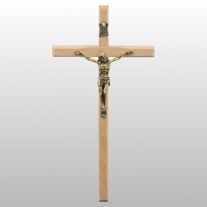 KRZYŻ WISZĄCY DREWNO KOLOR NATURALNY 15/8CM