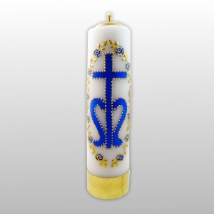 ŚWIECA OŁT.30/8 MARYJNA - "M" Z WIANKIEM