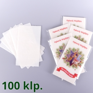 OPŁATKI WIGILIJNE : 5 SZT. DUŻYCH + FOLIA KOLOR - KARTON 100 KPL / 2 zł/kpl