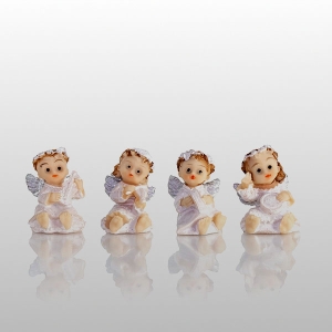 FIGURKA ANIOŁEK SIEDZĄCY Z INSTRUMENTEM 3cm