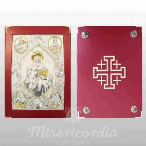 ETUI NA EWANGELIARZ - CHRYSTUS PANTOKRATOR + KRZYŻ JEROZOLIMSKI HAFT (4493)