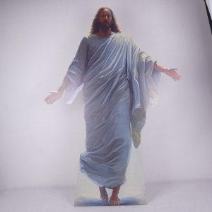 JEZUS ZMARTWYCHWSTAŁY - KROCZĄCY (RĘCE W DÓŁ) - TEKTURA 180cm