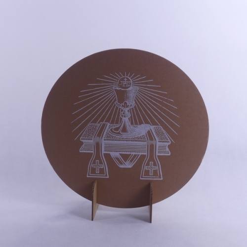 OZDOBA KOŁO KIELICH BIAŁY - TEKTURA EKO 50cm