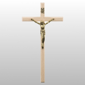 KRZYŻ WISZĄCY DREWNO KOLOR NATURALNY 19,5CM