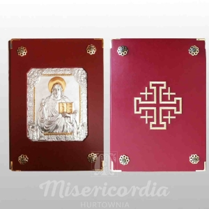 ETUI NA EWANGELIARZ - CHRYSTUS PANTOKRATOR + KRZYŻ JEROZOLIMSKI HAFT (4912)