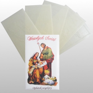 OPŁATKI WIGILIJNE : 5 SZT. DUŻYCH + KOPERTA + FOLIA