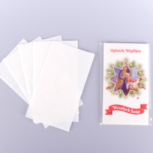 OPŁATKI WIGILIJNE : 5 SZT. DUŻYCH + FOLIA KOLOR