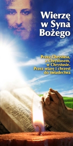 BANER TRANSPARENT - WIERZĘ W SYNA BOŻEGO (t_114)