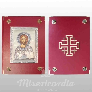 ETUI NA EWANGELIARZ - CHRYSTUS PANTOKRATOR + KRZYŻ JEROZOLIMSKI HAFT (52225)