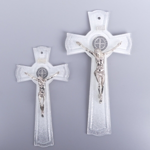 IT KRZYŻ SZKLANY 16 CM ŚW.BENEDYKT SR