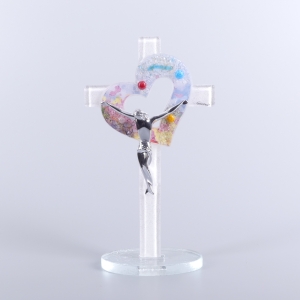 Krzyż ze szkła Murano 16 cm