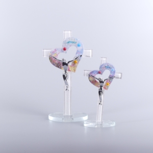 Krzyż ze szkła Murano 21 cm