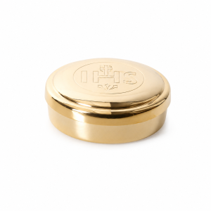 CYBORIUM "IHS" ŚR. 8 CM - ZŁOCONE