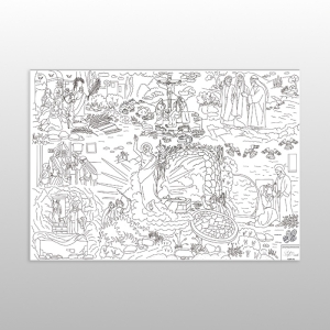MEGA KOLOROWANKA - ZMARTWYCHWSTANIE (120x135cm)