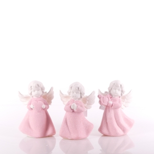 FIGURKA ANIOŁEK RÓŻOWY WYS. 13 CM MIX WZORÓW