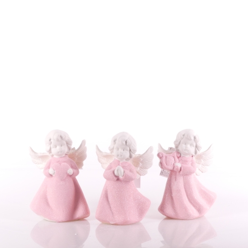 FIGURKA ANIOŁEK RÓŻOWY WYS. 13 CM MIX WZORÓW